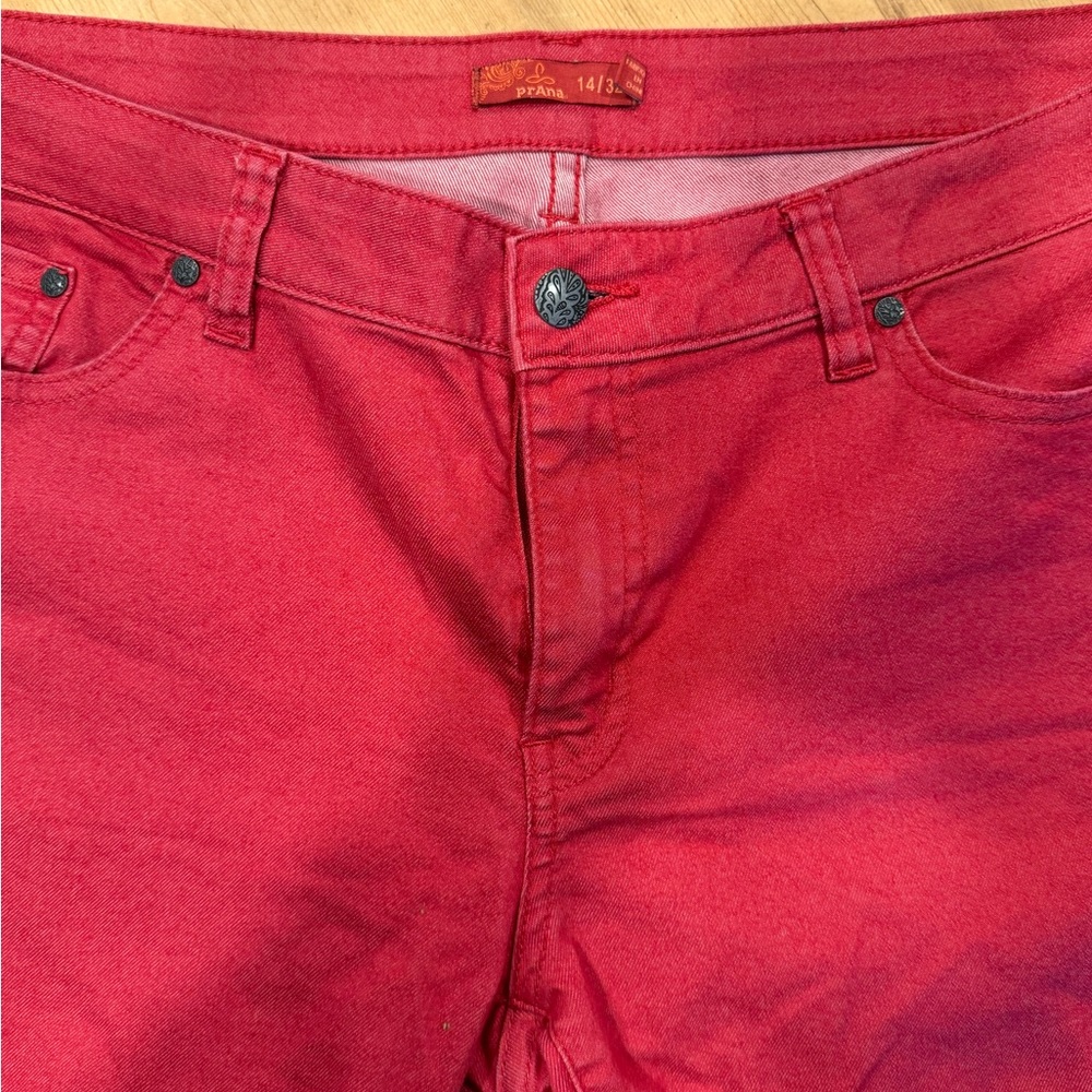 Prana Red Denim Jeans